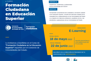 Masiva convocatoria académica en Curso de Formación Ciudadana impartido por el Consorcio de Universidades del Estado